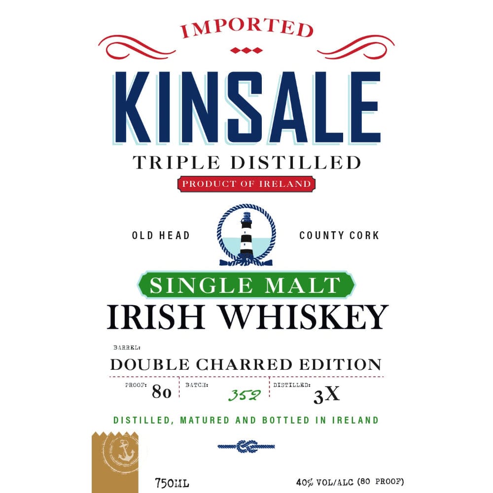 Kinsale Single Malt Irish Whiskey Double Charred Edition Irish whiskey Kinsale 
