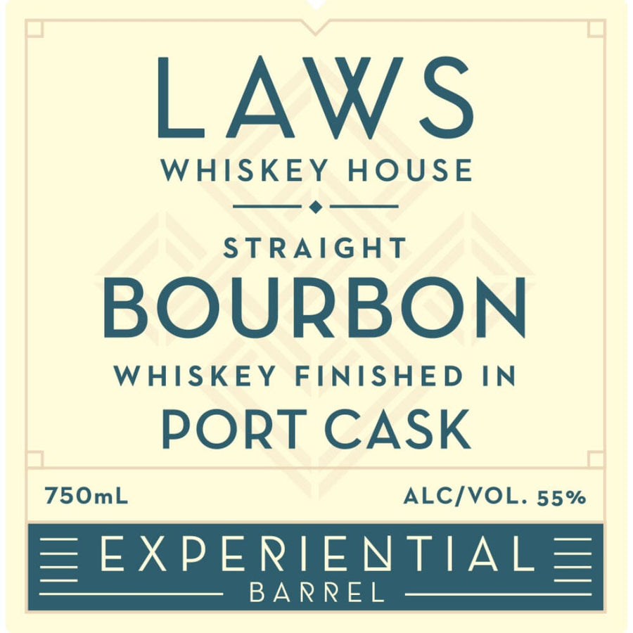 Laws Experiential Barrel Straight Bourbon Finished in Port Cask Bourbon Laws Whiskey House 