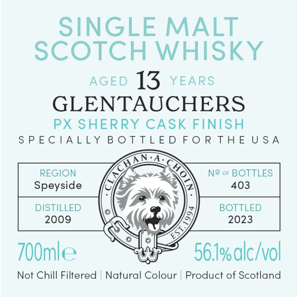 Murray McDavid Benchmark Glentauchers 13 Year Old PX Sherry Cask Finish Scotch Murray McDavid 