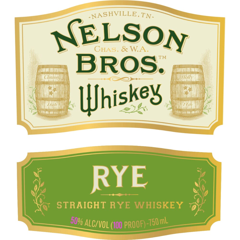 Nelson Bros. Straight Rye Whiskey Rye Whiskey Nelson Bros. Whiskey 