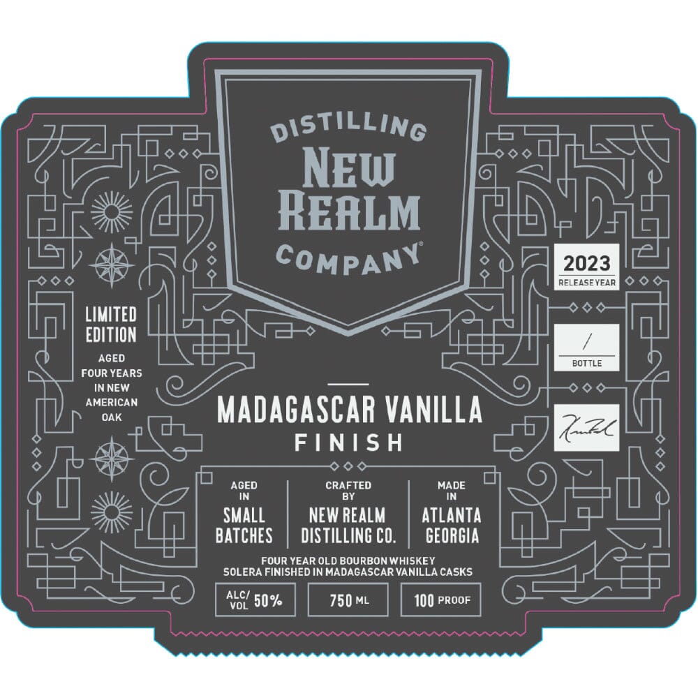 New Realm 4 Year Old Madagascar Vanilla Finish Bourbon Bourbon New Realm Distilling 