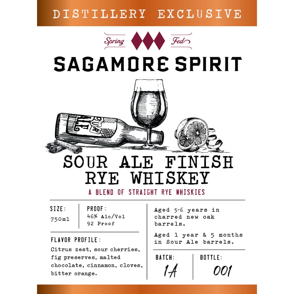 Sagamore Spirit Distillery Exclusive Sour Ale Finish Rye Whiskey Sagamore Spirit 