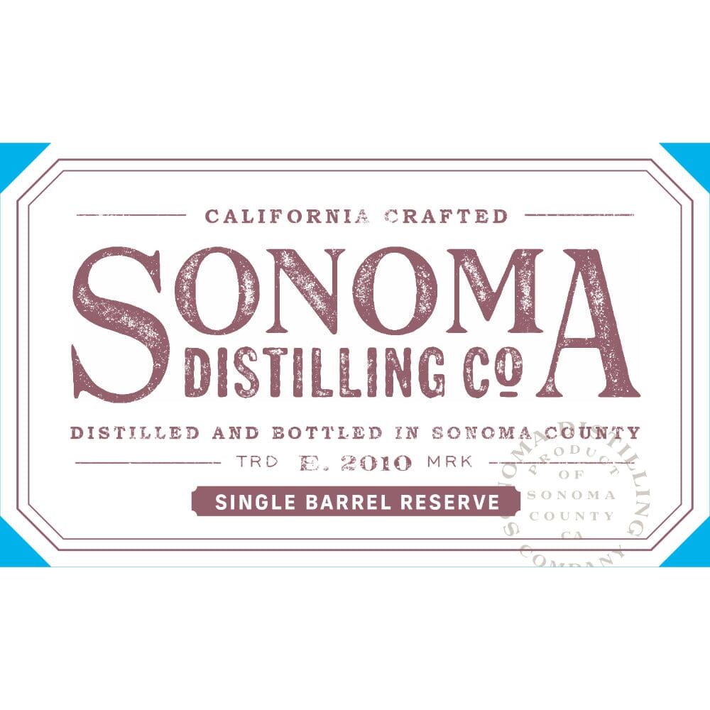 Sonoma Single Barrel Reserve Straight Bourbon Finished in Red Wine Barrels Bourbon Sonoma Distilling Company 