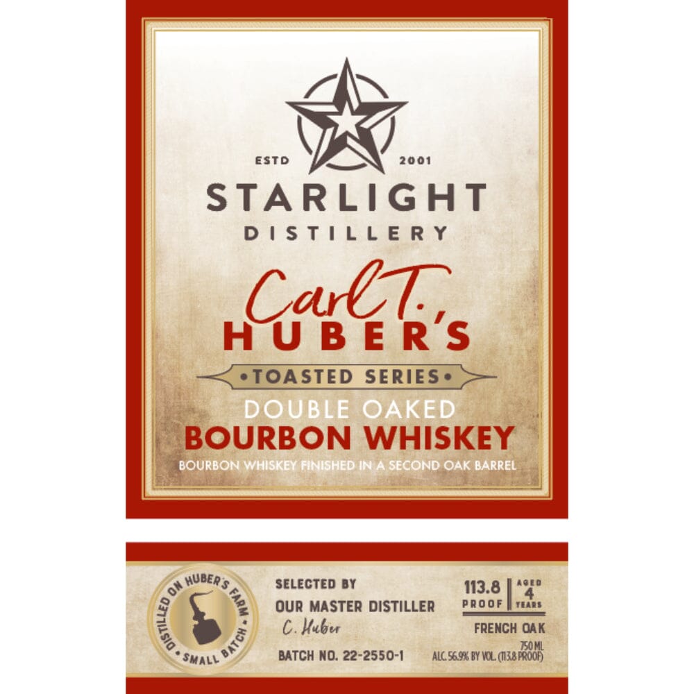 Starlight Carl T. Huber's Toasted Series Double Oaked Bourbon Bourbon Starlight Distillery 