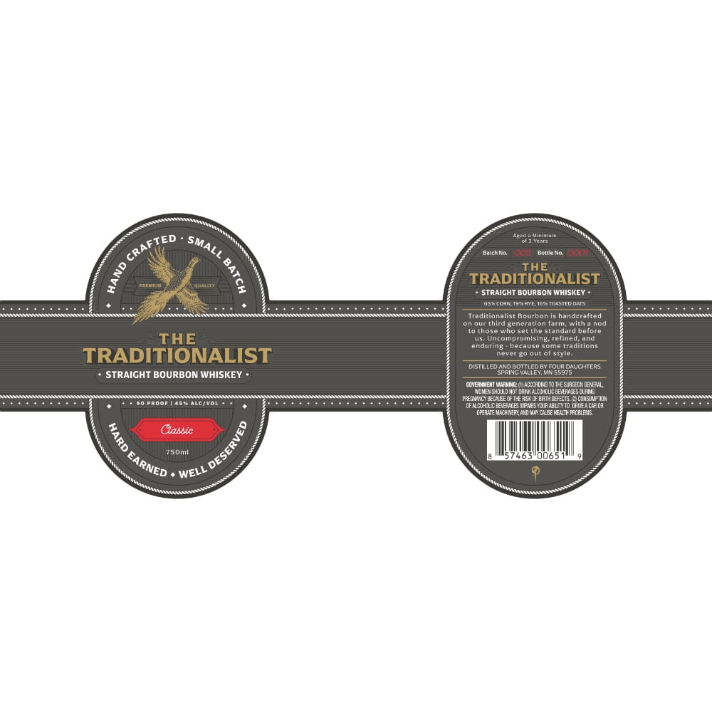 The Traditionalist Classic Straight Bourbon Bourbon Four Daughters 