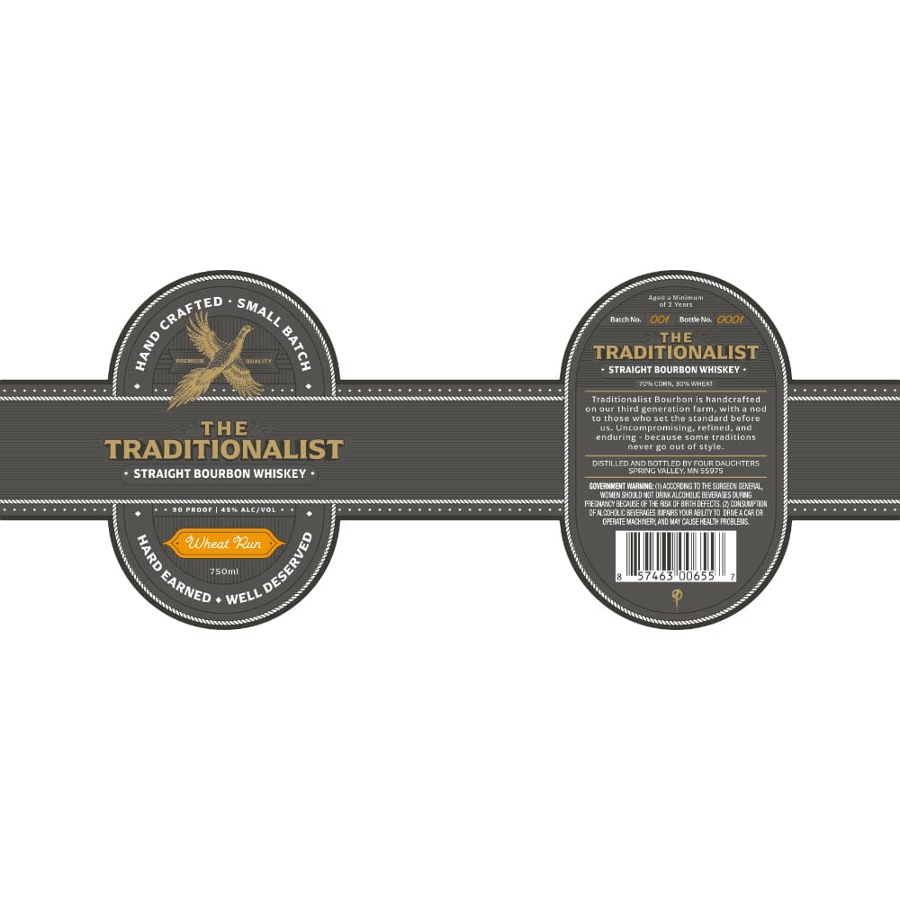 The Traditionalist Wheat Run Straight Bourbon Bourbon Four Daughters 
