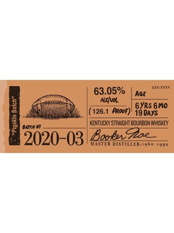 Booker’s "Pigskin Batch" Batch 2020-03 Bourbon Booker's 