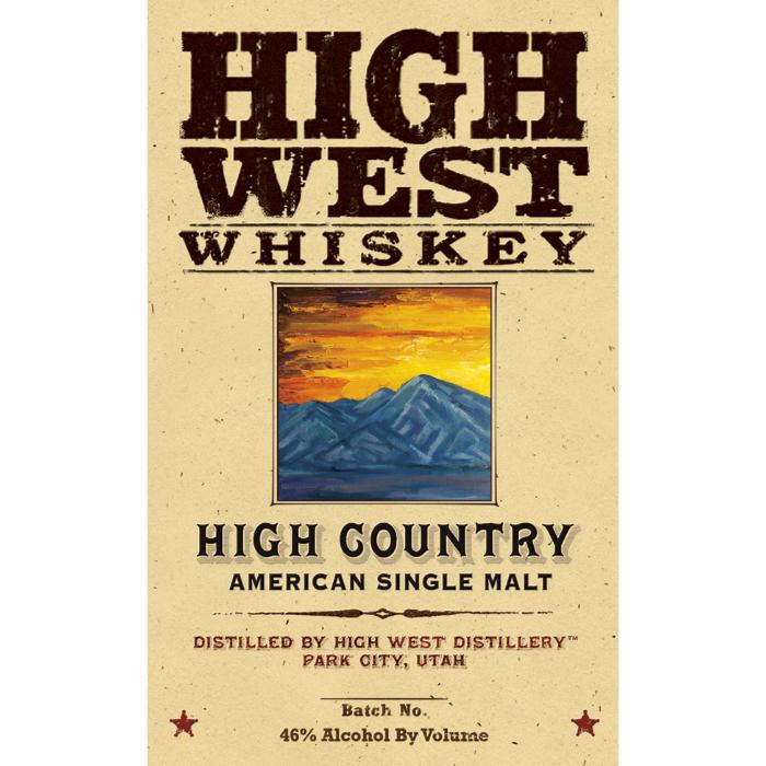High West High Country American Single Malt American Whiskey High West Distillery 
