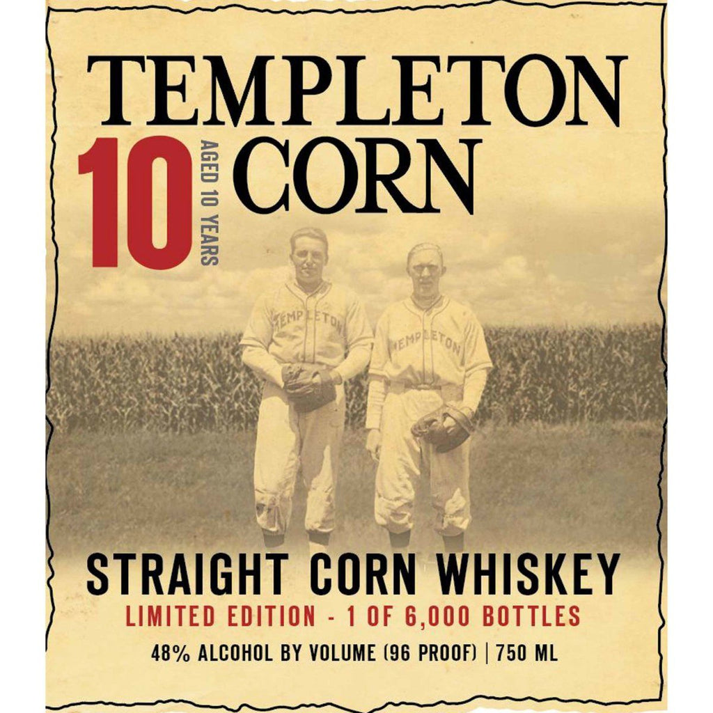 Templeton Corn Whiskey 10 Year Old American Whiskey Templeton Rye 