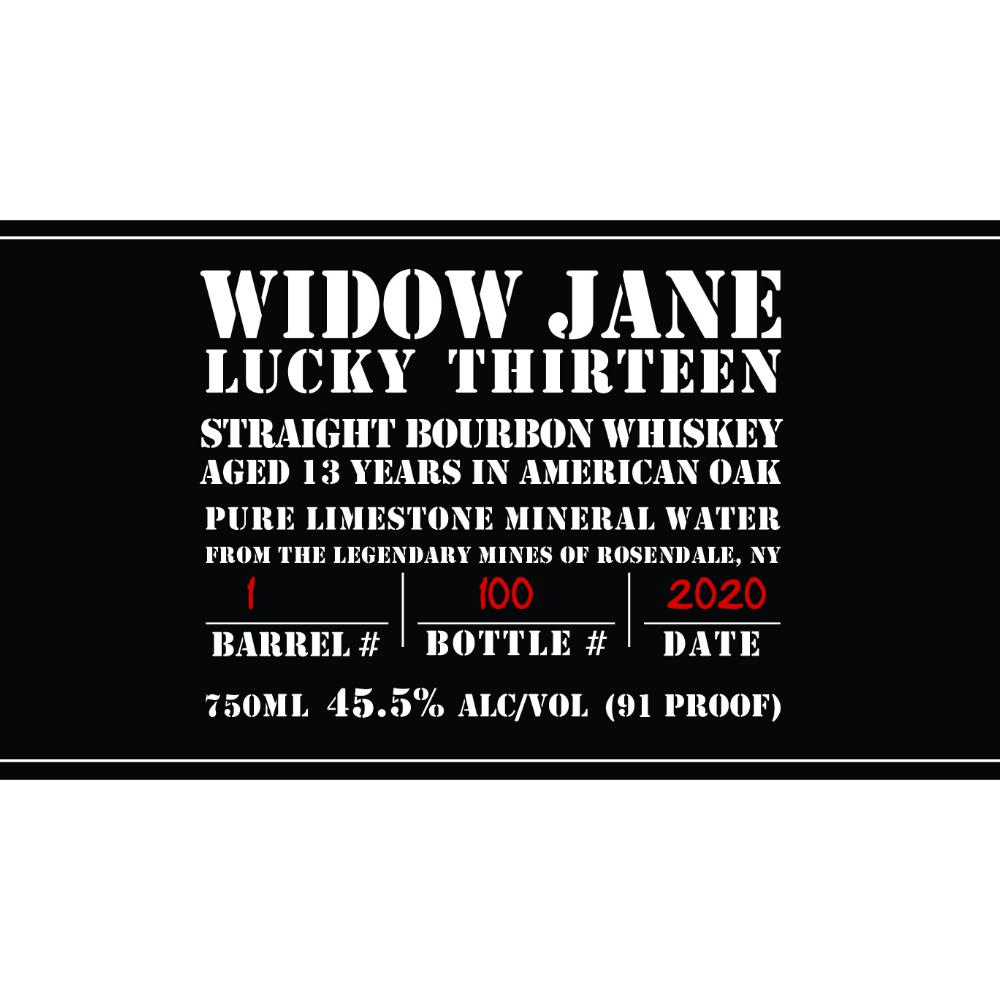 Widow Jane Lucky 13 Bourbon Widow Jane 