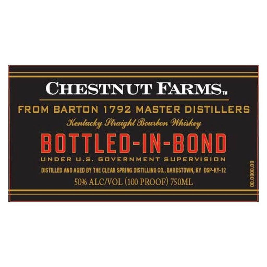 Chestnut Farms Bottled In Bond Bourbon Kentucky Straight Bourbon Whiskey Chestnut Farms 