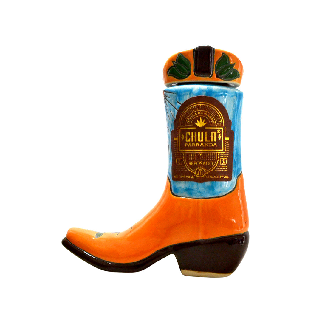 Chula Parranda Reposado Orange Ceramic Boot Tequila Chula Parranda 