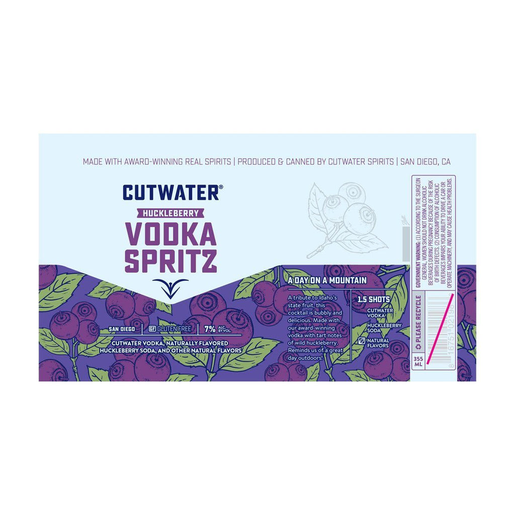 Cutwater Huckleberry Vodka Spritz 4PK Flavoured Vodka Cutwater Spirits 