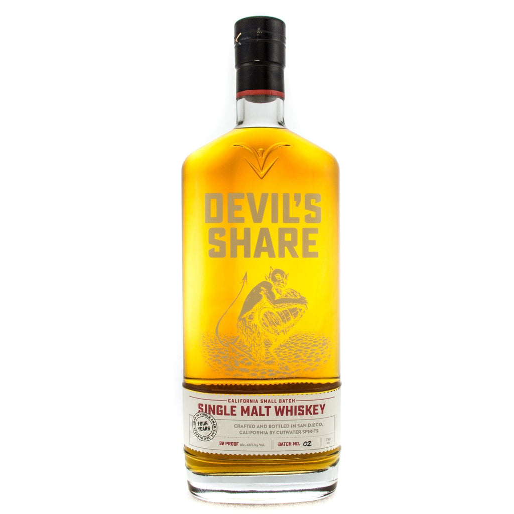 Devil's Share Single Malt Whiskey American Whiskey Cutwater Spirits 