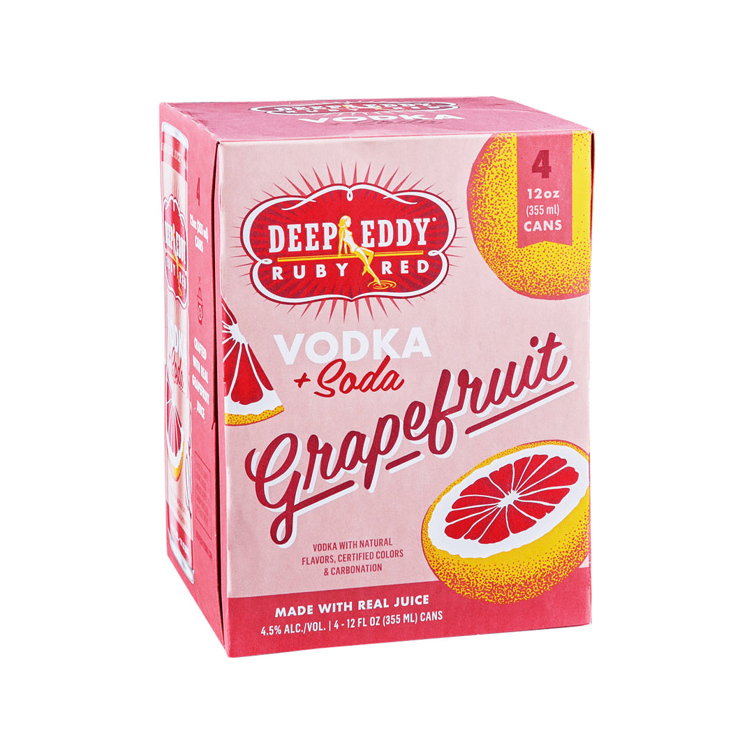 Deep Eddy Vodka Seltzer Grapefruit 4pk Hard Seltzer Deep Eddy Vodka 