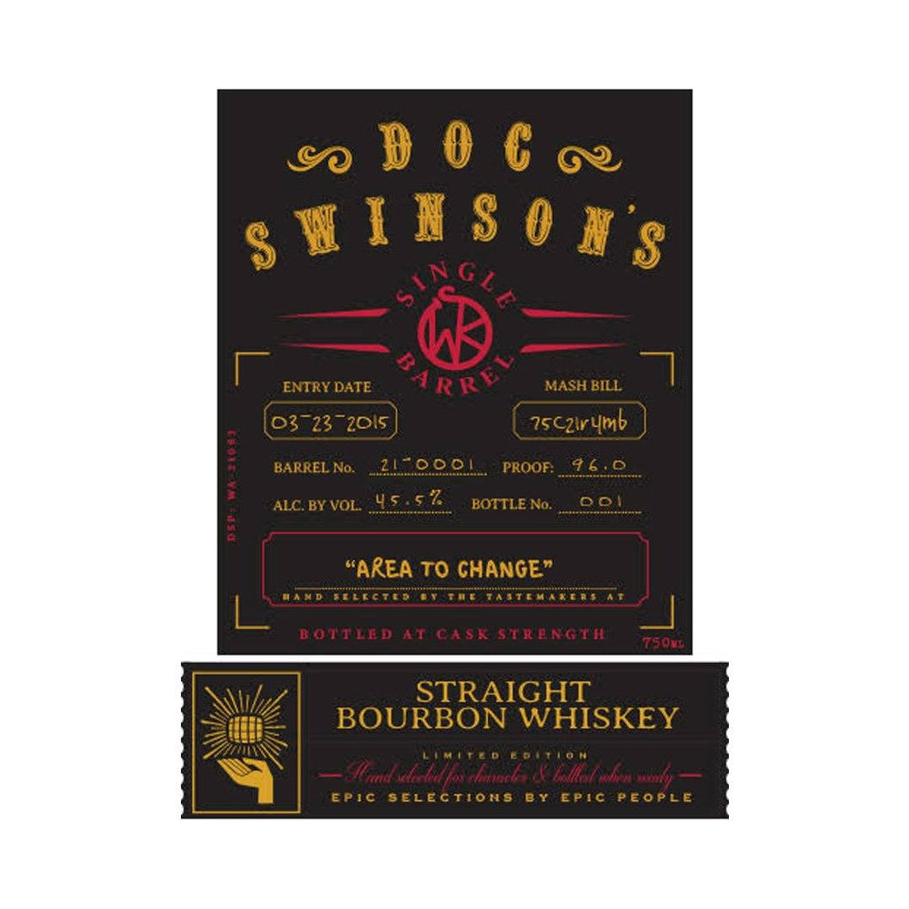 Doc Swinson’s Single Barrel Straight Bourbon Straight Bourbon Whiskey Doc Swinson's 