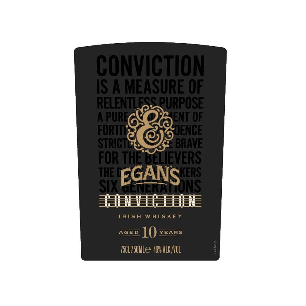 Egan’s Conviction 10 Year Old Irish Whiskey Irish whiskey Egan's Irish Whiskey 