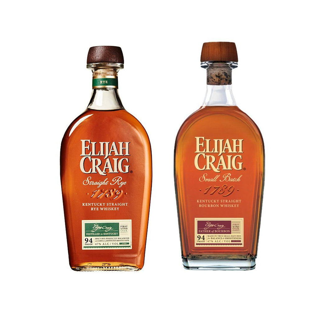 Elijah Craig Straight Rye and Elijah Craig Small Batch Bourbon Elijah Craig Straight Rye and Elijah Craig Small Batch Bourbon Sip Whiskey 