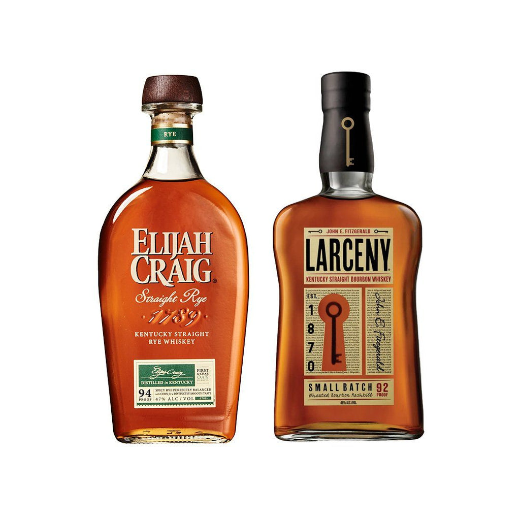 Elijah Craig Straight Rye and Larceny Small Batch Bourbon Elijah Craig Straight Rye and Larceny Small Batch Bourbon Sip Whiskey 