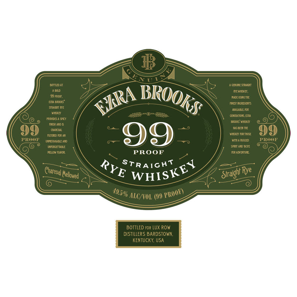 Ezra Brooks 99 Proof Rye Whiskey Straight Rye Whiskey Ezra Brooks 