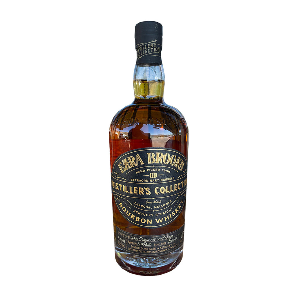Ezra Brooks Distiller's Collection Kentucky Straight Bourbon Whiskey Selected by San Diego Barrel Boys Kentucky Straight Bourbon Whiskey Ezra Brooks 