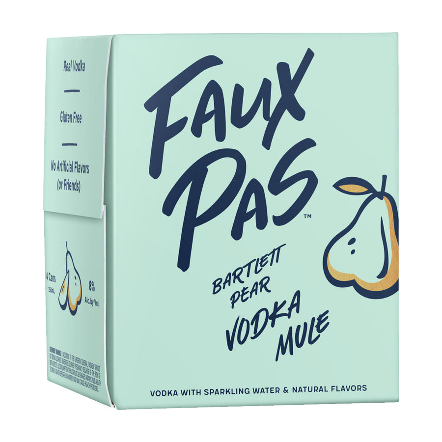 Faux Pas Bartlett Pear Vodka Mule 4PK Cocktail Faux Pas Cocktails 