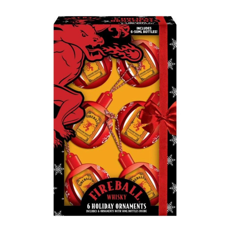 Fireball Holiday Ornament Gift Set Whiskey Fireball 