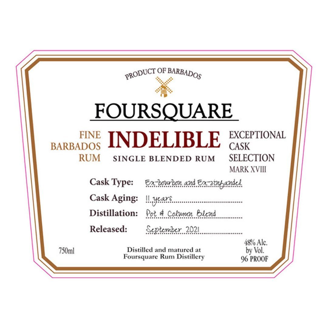 Foursquare Indelible Single Blended Rum Rum Foursquare Rum Distillery 