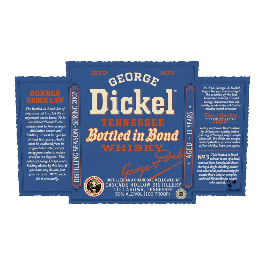 George Dickel Bottled In Bond 2021 Release American Whisky George Dickel 