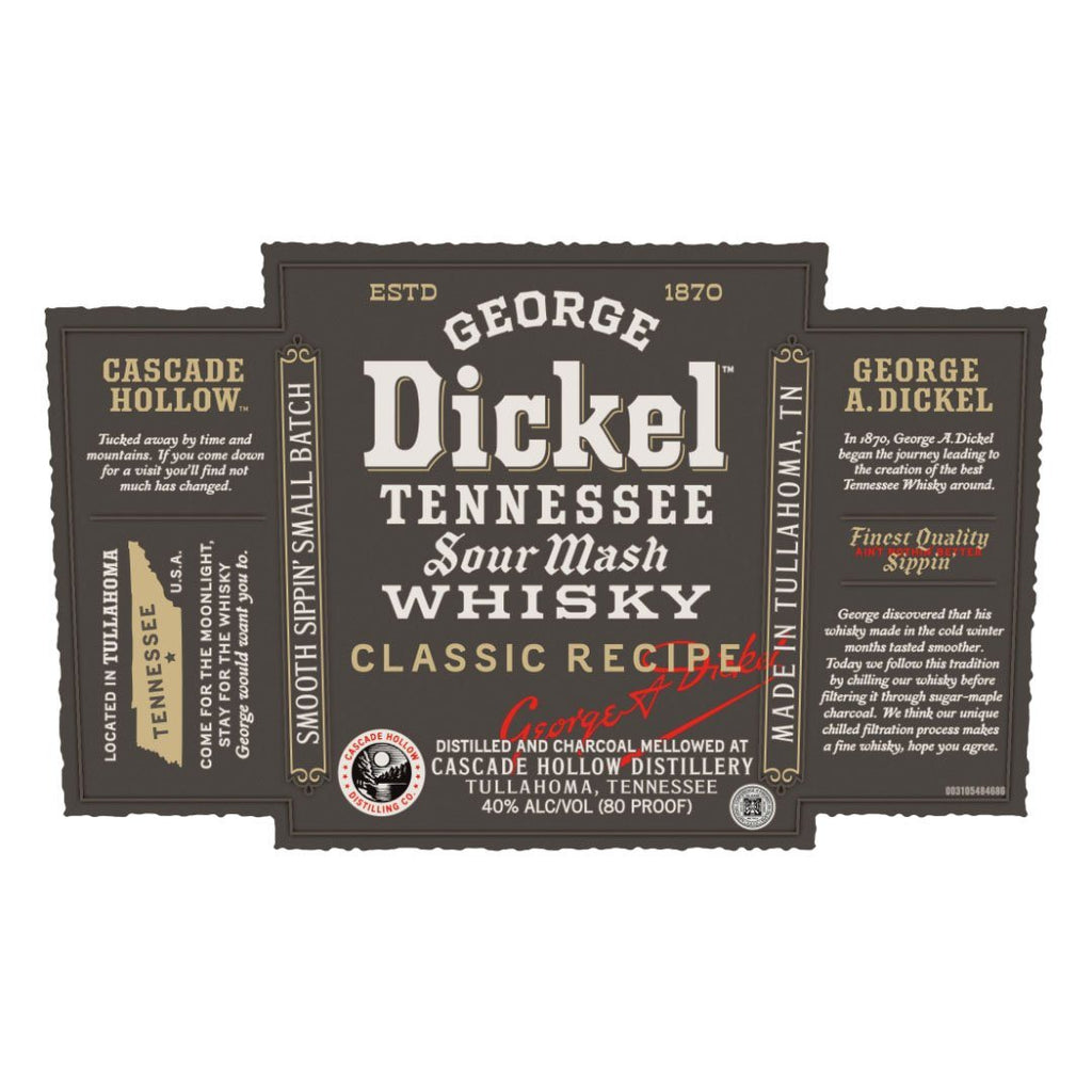 George Dickel Sour Mash Classic Recipe Tennessee Whisky George Dickel 