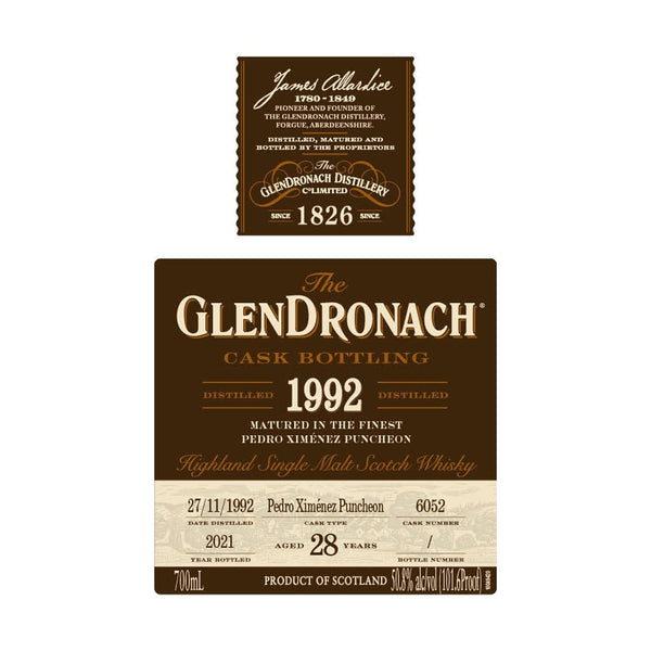 Buy GlenDronach 28 Years Old 1992 Single Cask #6052 | Sip Whiskey