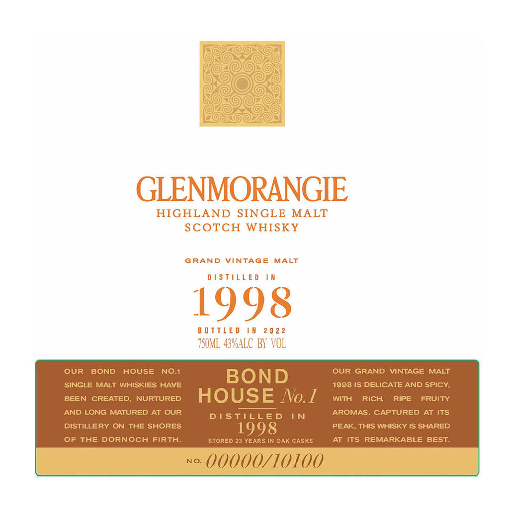 Glenmorangie Grand Vintage Single Malt 1998 Scotch Whisky Glenmorangie 