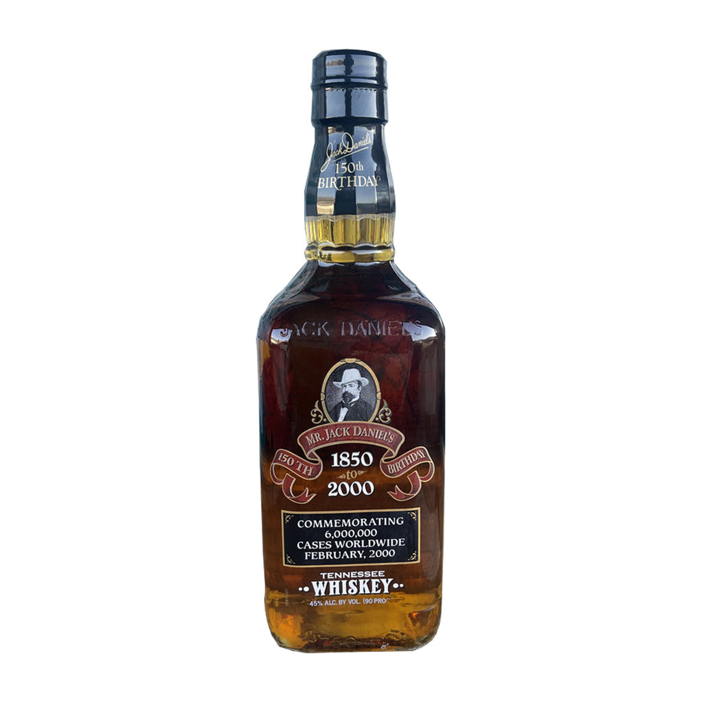 Jack Daniel's 150th Birthday 1850-2000 Commemorating 6 Million Cases Signed Bottle by Jimmy Bedford Tennessee Whiskey Jack Daniel's 
