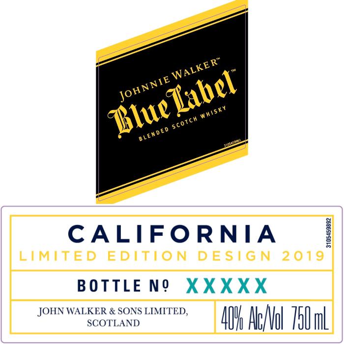 Johnnie Walker Blue Label California Limited Edition Design 2019 Scotch Johnnie Walker 