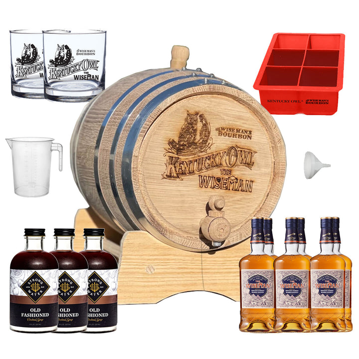 Kentucky Owl Wiseman Old Fashioned Barrel Aging Kit W/ 6pk Kentucky Owl Wiseman Bundle Kentucky Owl 