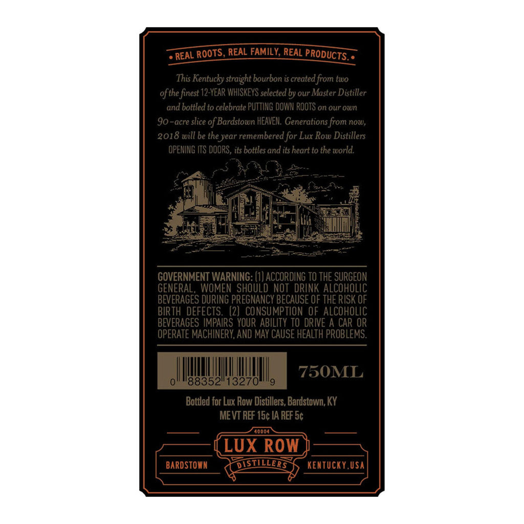 Lux Row Distillers 12 Year Old Double Barreled Bourbon Kentucky Straight Rye Whiskey Lux Row Distillers 