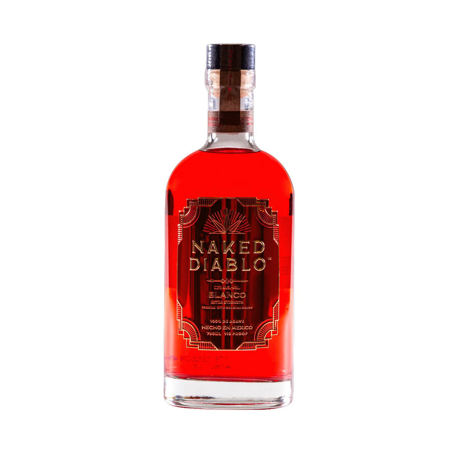 Naked Diablo Blanco Extra Strength Tequila with Carmine Color Tequila Naked Diablo 