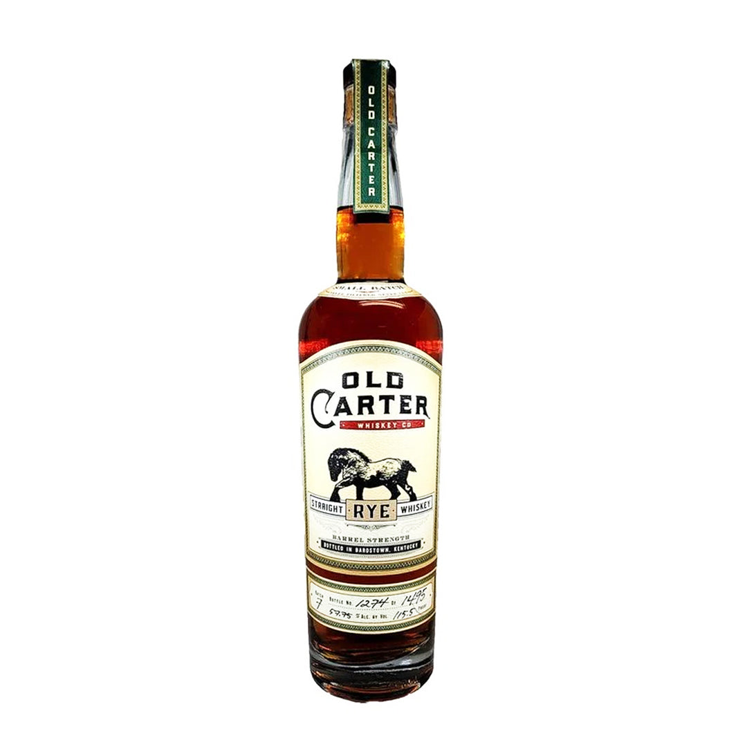 Old Carter Straight Rye Whiskey Barrel Strength Small Batch #7 115.5 Proof Straight Rye Whiskey Old Carter 