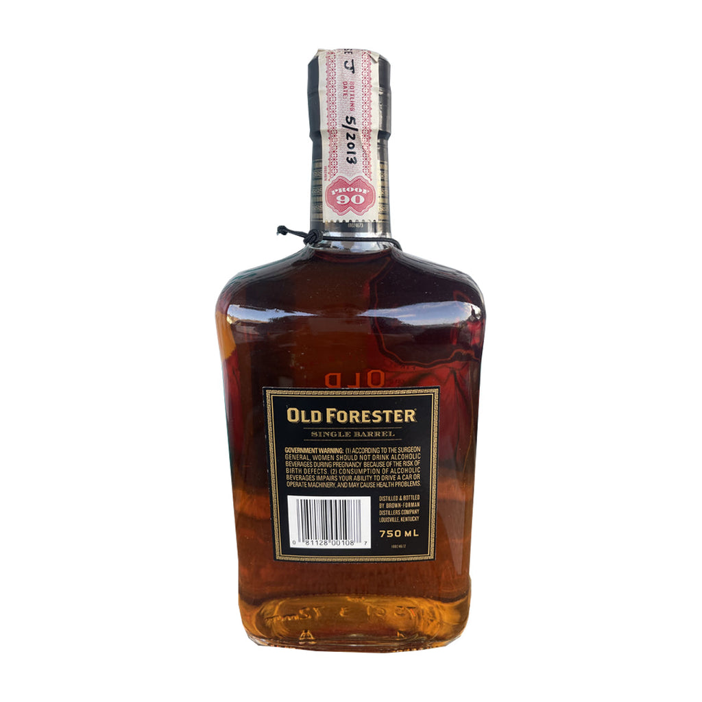 Old Forester 1st Single Barrel produced/selected for Mac Brown (Brown Family) 5/2013 - 90 proof Kentucky Straight Bourbon Whiskey Old Forester 