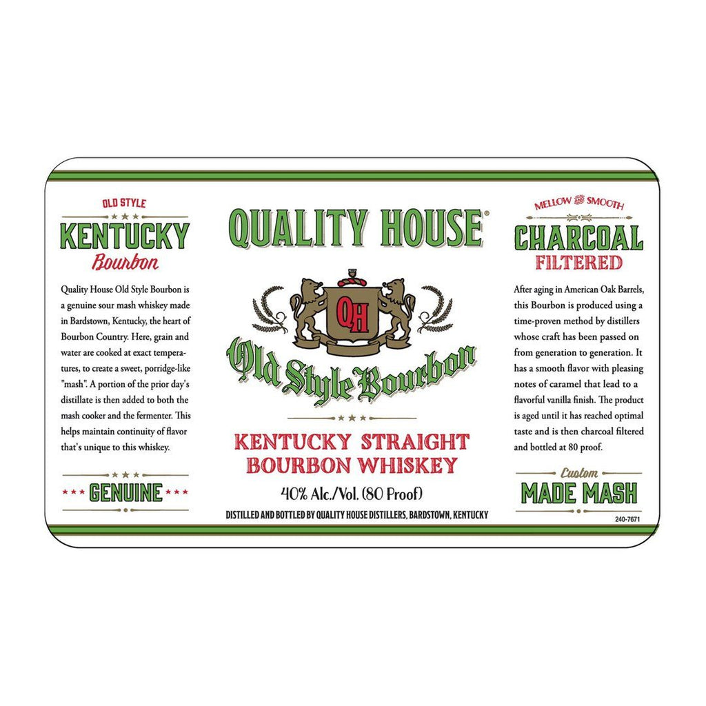 Quality House Kentucky Bourbon Straight Bourbon Whiskey Quality House Bourbon 