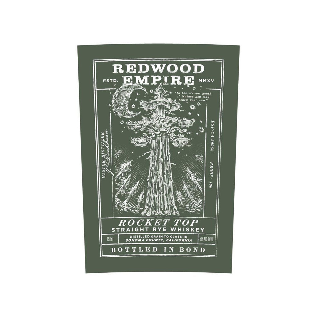 Redwood Empire Rocket Top Rye Bottled In Bond Straight Rye Whiskey Redwood Empire Whiskey 