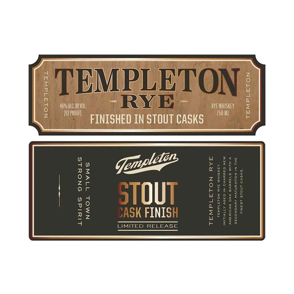 Templeton Rye Stout Cask Finish Rye Whiskey Templeton Distillery 