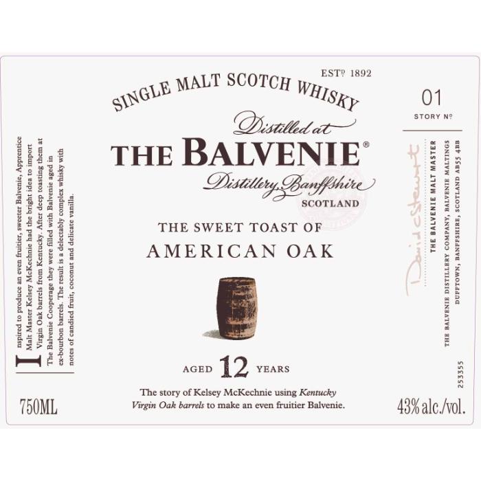 The Balvenie The Sweet Toast Of American Oak 12 Year Old Scotch The Balvenie 