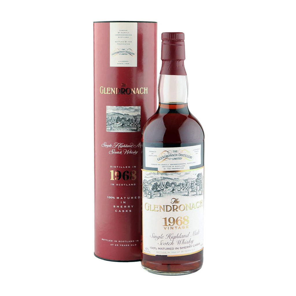 The Glendronach 25 Year Old 1968 Vintage Matured in Sherry Cask Scotch Whisky Glendronach 
