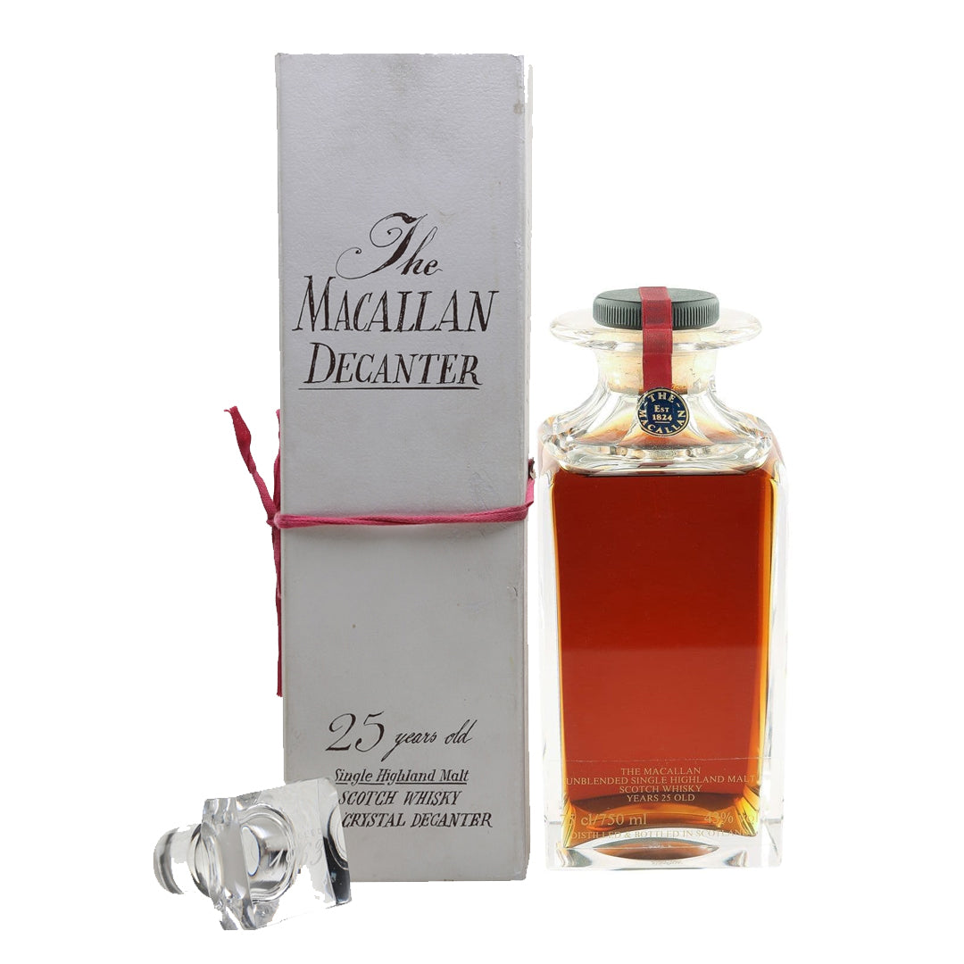 The Macallan 1963 25 Year Old Crystal Decanter Box & Stopper