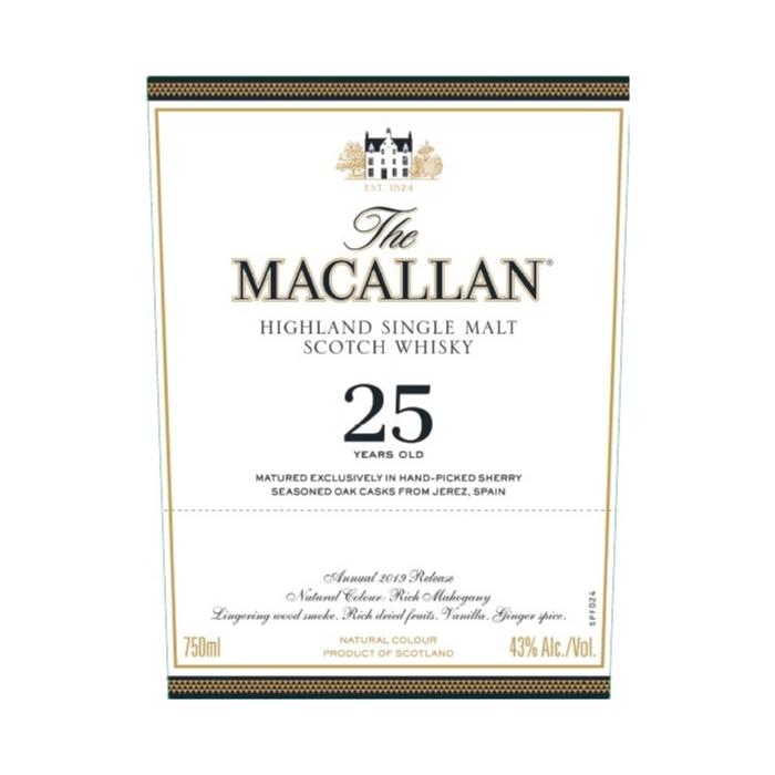 The Macallan 25 Year Old Sherry Oak 2019 Release Scotch The Macallan 