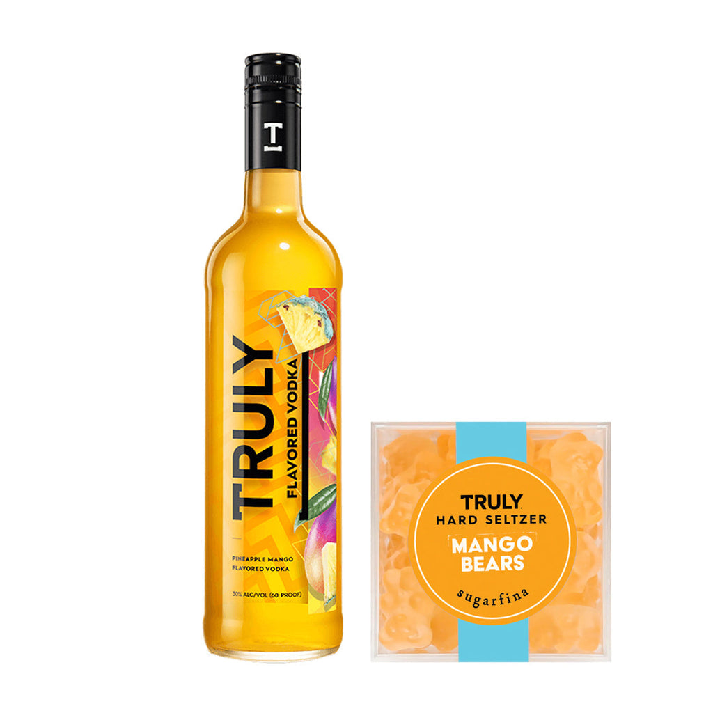 Truly Pineapple Mango Vodka x Sugarfina Truly Hard Seltzer Mango Bears Luxury Gifting Sip Whiskey 