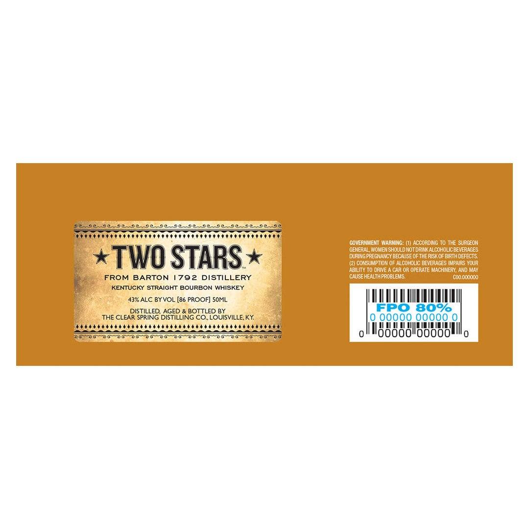 Two Stars Kentucky Straight Bourbon 86 Proof Kentucky Straight Bourbon Whiskey Two Stars 