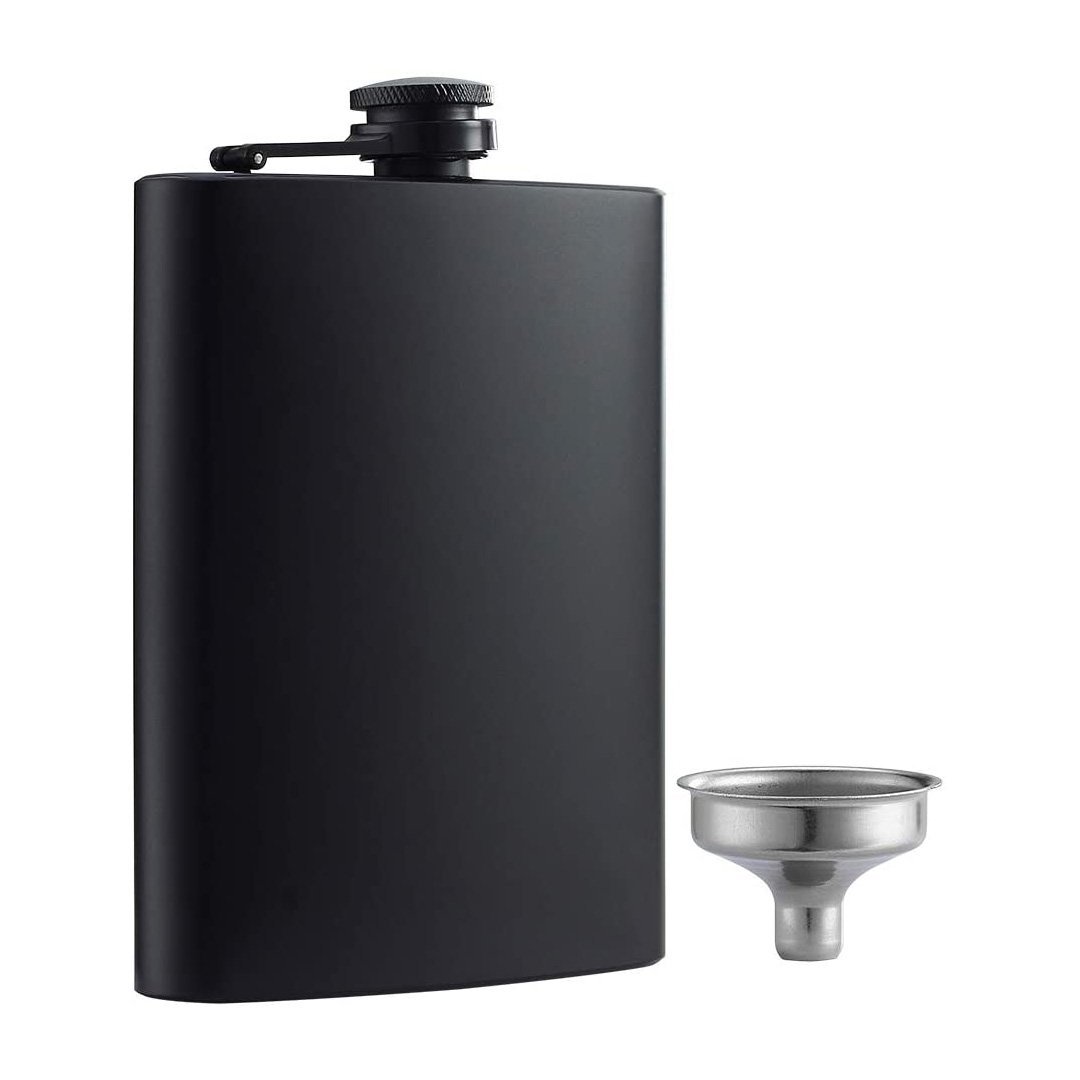 Whiskey Flask Matte Black - 8 Oz Accessories YWQ 