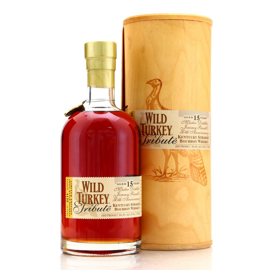 Wild Turkey Tribute Jimmy Russell 50th Anniversary 15 Year Old 101 Proof 2004 Kentucky Straight Bourbon Whiskey Wild Turkey 